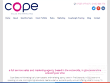 Tablet Screenshot of cope-salesandmarketing.com